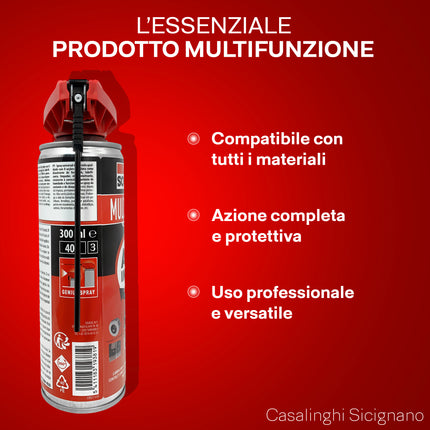 Soudal Multi Spray 300ml (No Silicone): Sbloccante Tecnico, Lubrificante & Spray Contatti Soudal