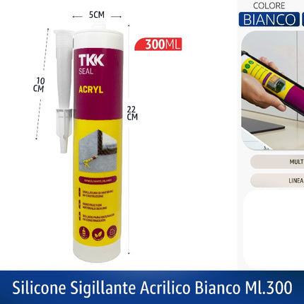 Soudal SILICONE SIGILLANTE ACRILICO BIANCO ML.300 Soudal
