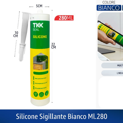 Soudal SILICONE SIGILLANTE BIANCO ML.280 Soudal