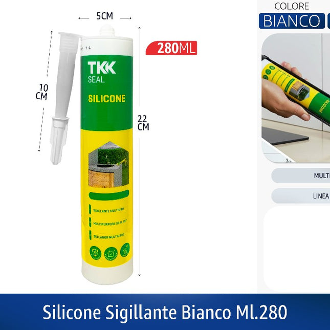 Soudal SILICONE SIGILLANTE BIANCO ML.280 Soudal