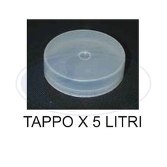 Ambrosio Vetri Tappo per Damigiana Dama da 5L, Bocca Stretta, in Plastica, Food Grade, Made in Italy Ambrosio Vetri
