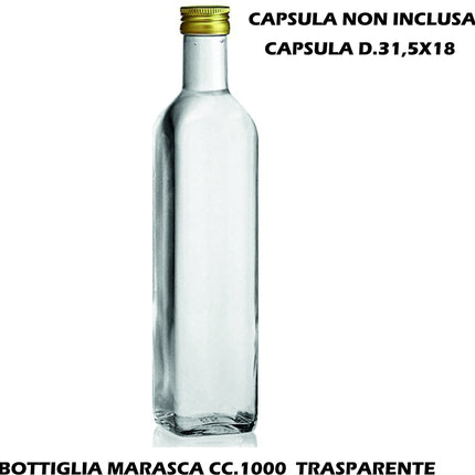 BOTTIGLIA MARASCA CC.1000 D.31,5X18 TRASPARENTE