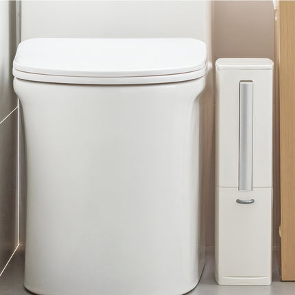 Set Igiene Bagno 3-in-1 Salvaspazio: Pattumiera WC con Scopino Integrato e Dispenser Sacchetti – Dimensioni Compatte (19x11x41cm) D&D Casalinghi