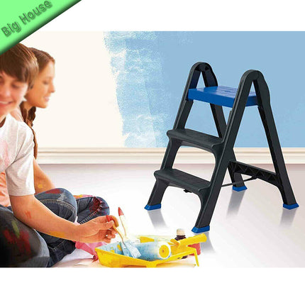 Bama Scala Scaletta 3 Gradini Pieghevole Salvaspazio Piedini Antiscivolo 48X70X78 Cm