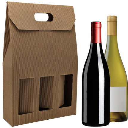 Scatola Portabottiglie Busta Regalo Vino Rosso Bianco Prosecco Champagne Cartone