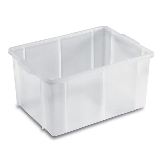 Giganplast Cassetta Rettangolare Diamant, Polipropilene, Sovrapponibile, Idonea Alimenti, Lavastoviglie, Forno e Freezer Giganplast