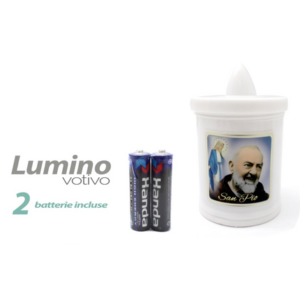 Lumino Votivo Bianco P.pio Con Batterie