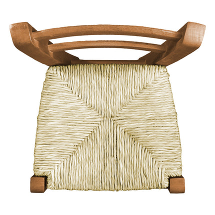 Giaquinto Sediolina Baby Legno Seduta In Paglia Artigianale