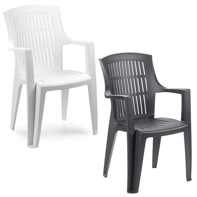 Progarden Sedia Di Plastica Grande Poltrona Da Giardino Per Esterni Resistente 62×60×89 Cm