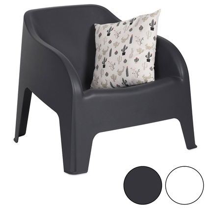 Plastmeccanica Sedia In Plastica Da Giardino Grande Esterni Poltrona Impilabile 79×76,5×70H Cm