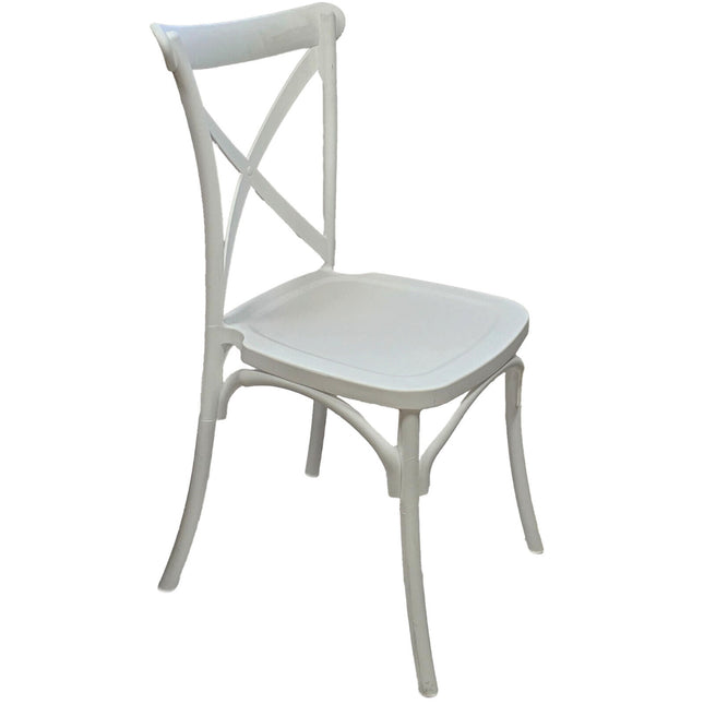 Daf Sedia Cross Resina Arredo Interno Esterno 50X43X90H Cm Bianco Daf