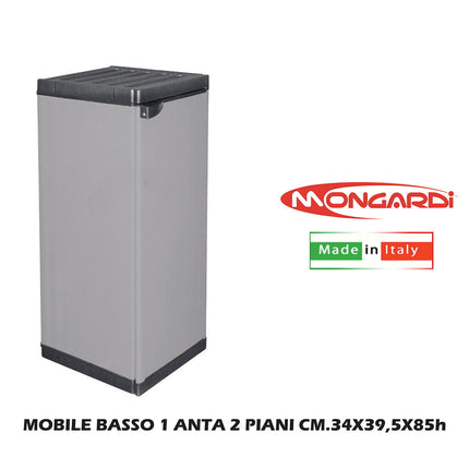 Mobile Armadietto Basso 1 Anta 2 Piani Cm.34X39,5X85H Interno Esterno