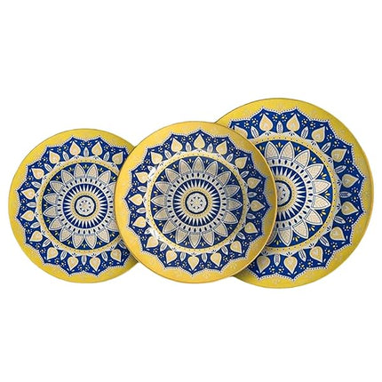 Servizio Piatti 18 Pezzi Giallo in Porcellana ARCA Arca