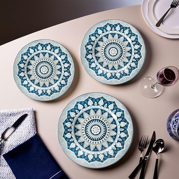 Servizio Piatti 18 Pezzi Azzurro in Porcellana ARCA Arca