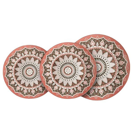 Servizio Piatti 18 Pezzi Rosa in Porcellana ARCA Arca