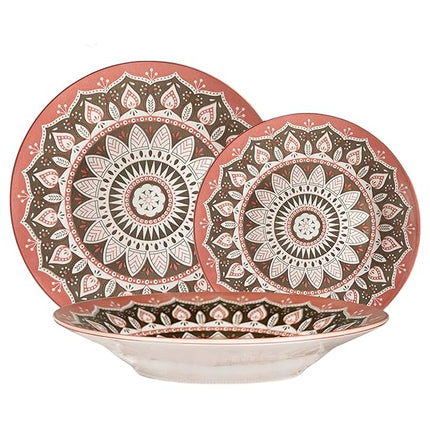 Servizio Piatti 18 Pezzi Rosa in Porcellana ARCA Arca