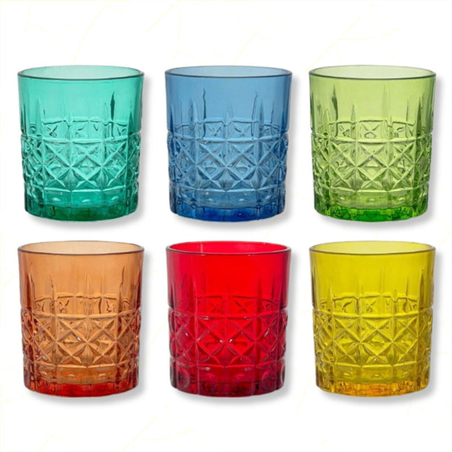 Arca Set 6 Bicchieri In Vetro Crystal Rainbow (350Ml): Un Arcobaleno Di Eleganza Sulla Tua Tavola