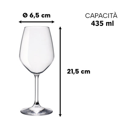 Calici per vino bianco Bormioli Divino 43,5cl – Set da 6 per degustazione e cene Bormioli Rocco
