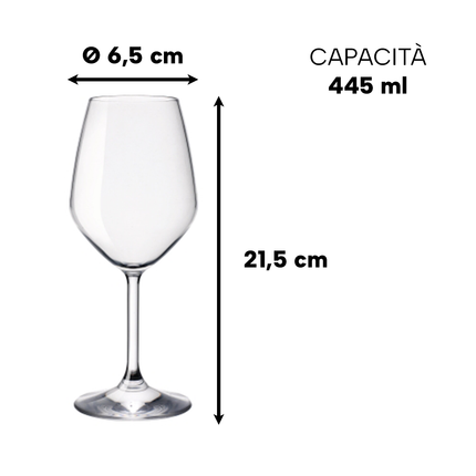 Bormioli Calice Divino Per Vino Bianco (Confezione Da 6 Pezzi, Cl. 44,5): Esalta Ogni Sorso