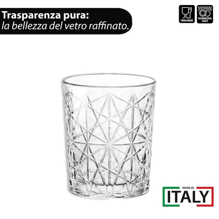 Set 6/12 Bicchieri Lounge Dof 390Ml Eleganti Resistenti Cocktail Bevande