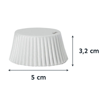 Pirottini Bianchi Cupcake 75 Pz In Carta Da Forno Formine Per Muffin Ø 5X3,2H Cm Stampi Per Dolci Pasticceria