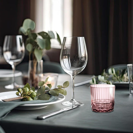 Set Bicchieri America '20S Dof 30 Cl 6/12 Pezzi Lilac Rose Eleganti Per Cocktail