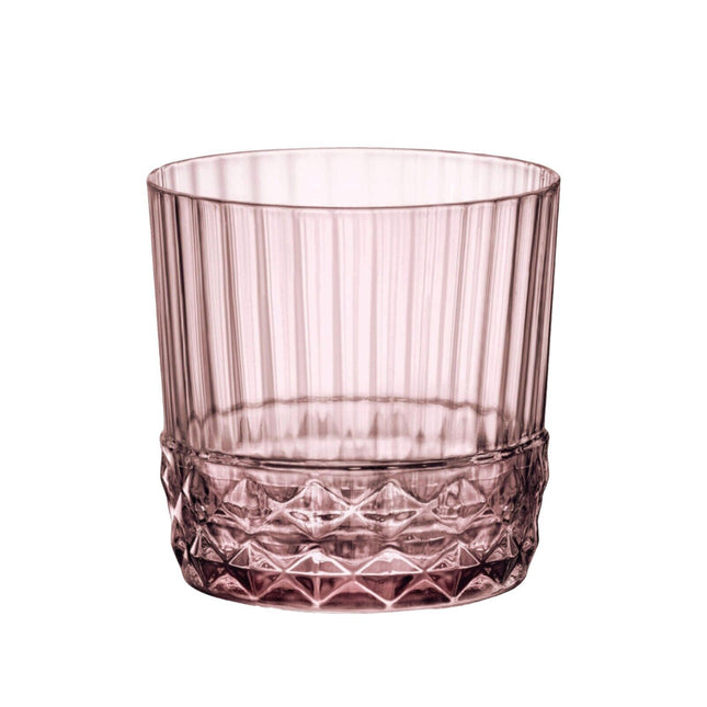Set Bicchieri America '20S Dof 30 Cl 6/12 Pezzi Lilac Rose Eleganti Per Cocktail