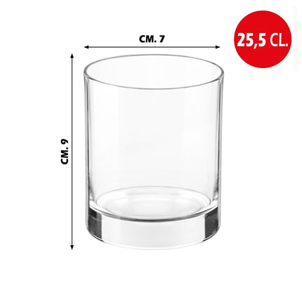 Bormioli Set Bicchieri Cortina 25,5 Cl - 3/6 Pezzi Eleganti Bicchieri In Vetro Acqua