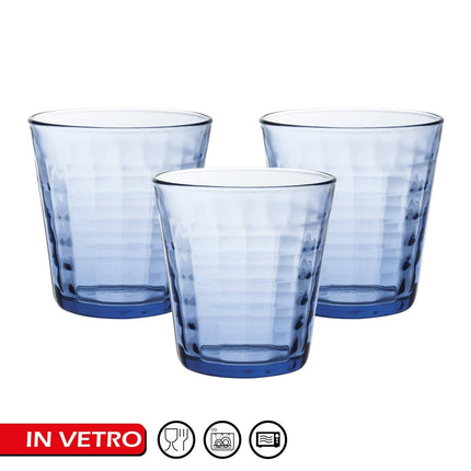 Set Bicchieri Prisme 17 CL 4/8 Pezzi Vetro Blu Marine Elegante per Acqua Bibite