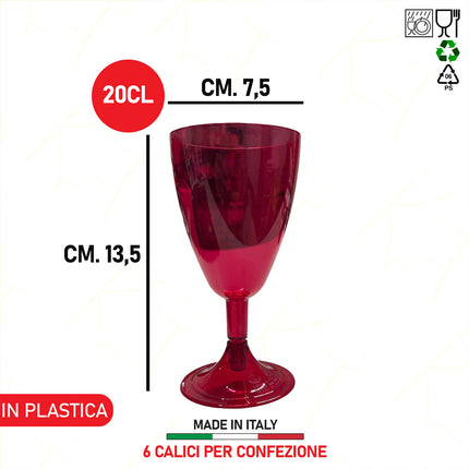 Happy Color Set Calici Flute 20Cl Plastica Salvaspazio Resistenti Lavabili 6-12-18-36 Pezzi Happy Color
