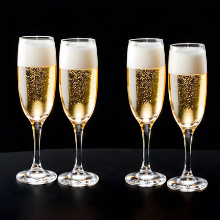 Cegeco & Alar Set Calici Flute Emperador 21,5 Cl Vetro Per Lavastoviglie Bar Ristorante Horeca