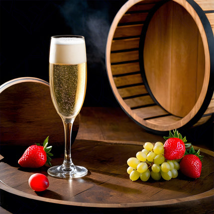 Cegeco & Alar Set Calici Flute Emperador 21,5 Cl Vetro Per Lavastoviglie Bar Ristorante Horeca