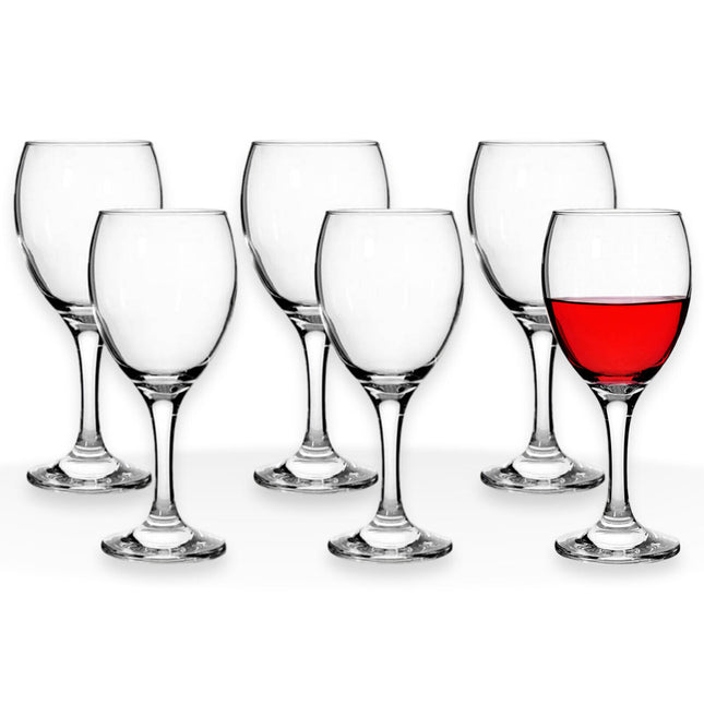 Cegeco & Alar Set Calici Da Vino Emperador 25 Cl Vetro Per Lavastoviglie Bar Ristorante Horeca