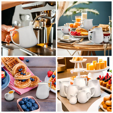 Set Lattiere Porcellana Mini Piccole Medie Grandi Per Casa Catering Ristoranti