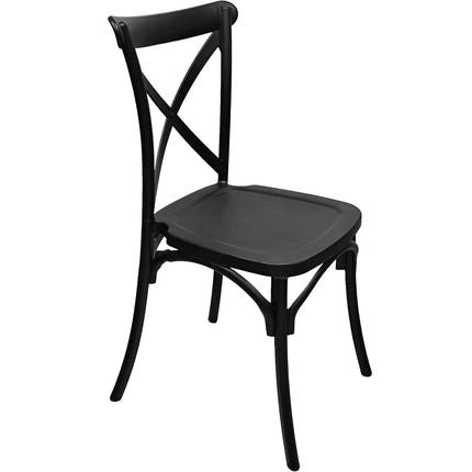 Sicignano Set Tavolo Polyrattan 90X90 Cm + Sedie Cross Resina