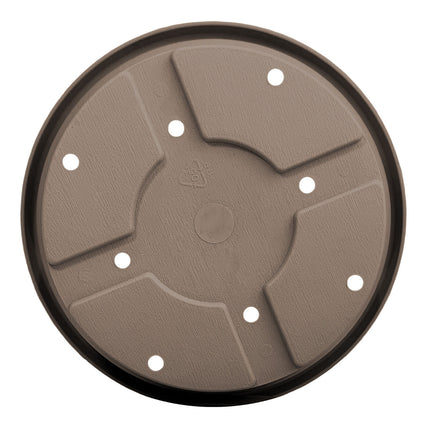 Set Vaso Verona con Sottovaso e Terriccio Plastica per Giardino Interno Esterno