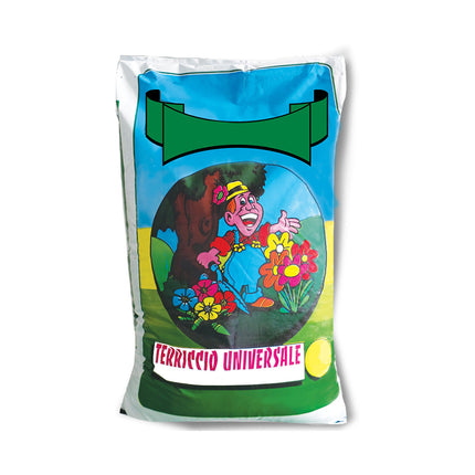 Set Vaso Verona con Sottovaso e Terriccio Plastica per Giardino Interno Esterno