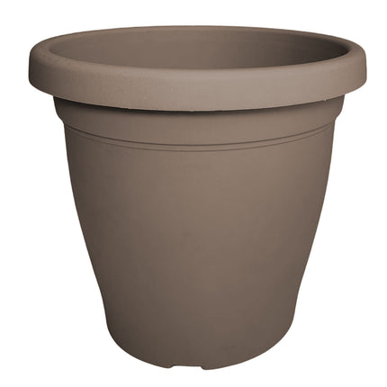 Set Vaso Verona con Sottovaso e Terriccio Plastica per Giardino Interno Esterno