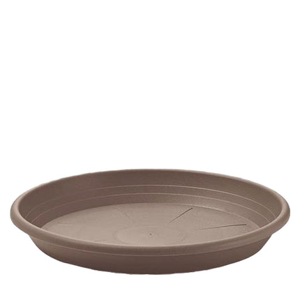 Set Vaso Verona con Sottovaso e Terriccio Plastica per Giardino Interno Esterno