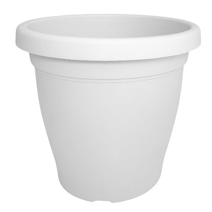 Set Vaso Verona con Sottovaso e Terriccio Plastica per Giardino Interno Esterno