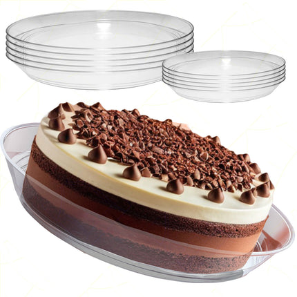 Set Vassoi Bavarese Plastica Trasparente per Dessert Profiterole Struffoli Babà