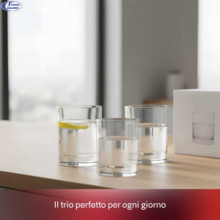 Bicchieri Acqua Bormioli Rocco Cortina 25 cl - Vetro Trasparente Made in Italy, Design Pulito e Lavabile in Lavastoviglie - Varie Confezioni Bormioli Rocco