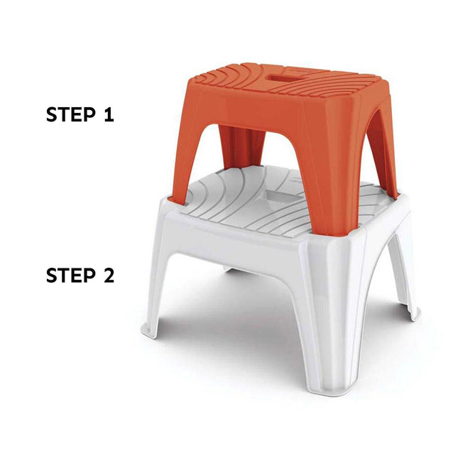 Bama Sgabello Antiscivolo In Plastica Step 1 E 2 Impilabile Sovrapponibile Max 150 Kg