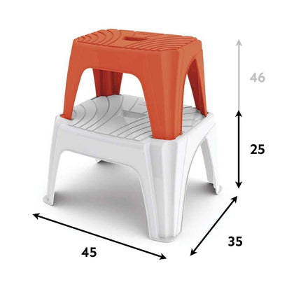 Bama Sgabello Antiscivolo In Plastica Step 1 E 2 Impilabile Sovrapponibile Max 150 Kg