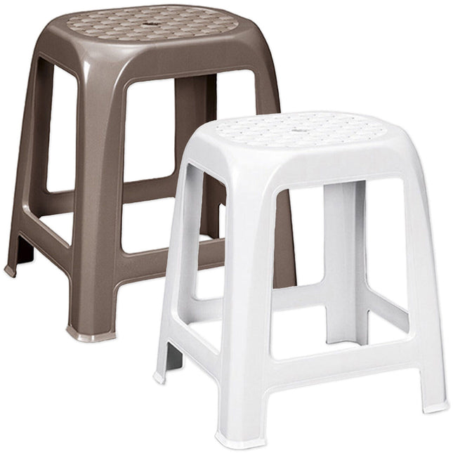 Sgabello Elfo Alto In Plastica Resistente Giardino Stanza Da Letto 41X35X46H Cm