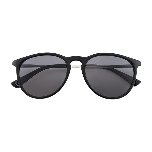 Occhiali da Sole Unisex Lenti Grigia Montatura Nera Opaca Sottile Forma Ovale Categoria 3 UV400 Industrie Ottiche Italiane