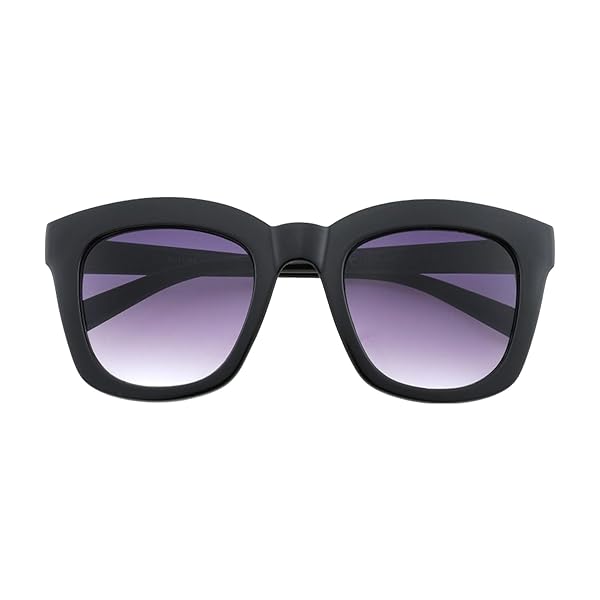 Occhiali da Sole Unisex Lenti Viola Sfumata Montatura Nera Spessa Forma Quadrata Categoria 3 UV400 Industrie Ottiche Italiane