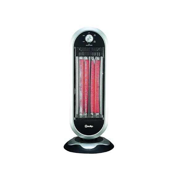AGV Stufa Al Carbonio Oscillante 900W – 2 Livelli di Potenza 450/900W, 2 Elementi Riscaldanti, Base Circolare Anticaduta, Protezione Surriscaldamento e Anti-Ribaltamento, 30x30x70 cm AGV