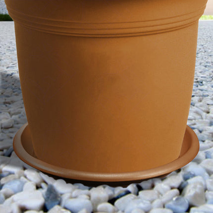 Sottovaso Colore Terracotta Sottofioriera Rotonda Per Vasi Di Grandi Dimensioni