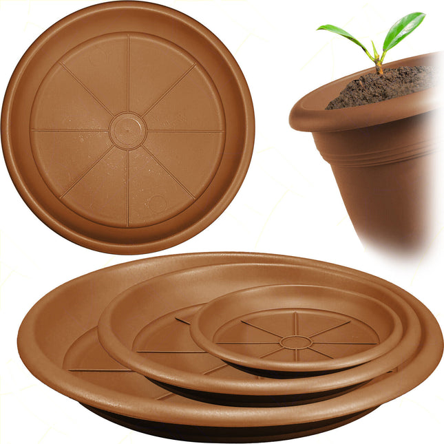 Sottovaso Colore Terracotta Sottofioriera Rotonda Per Vasi Di Grandi Dimensioni